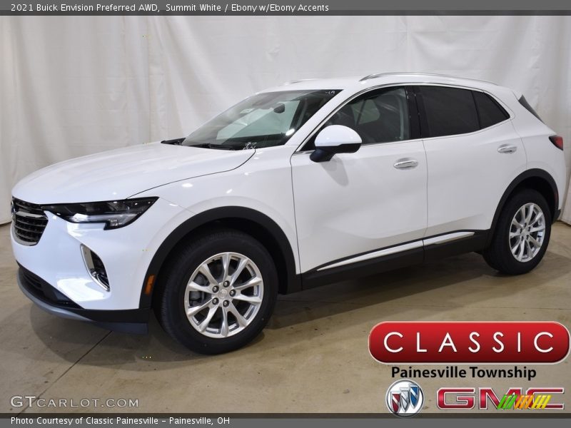 Summit White / Ebony w/Ebony Accents 2021 Buick Envision Preferred AWD