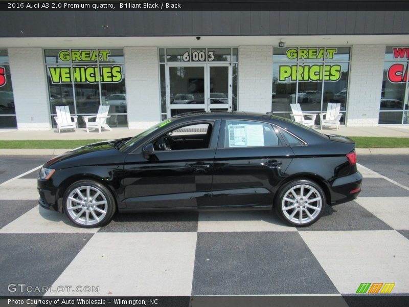 Brilliant Black / Black 2016 Audi A3 2.0 Premium quattro