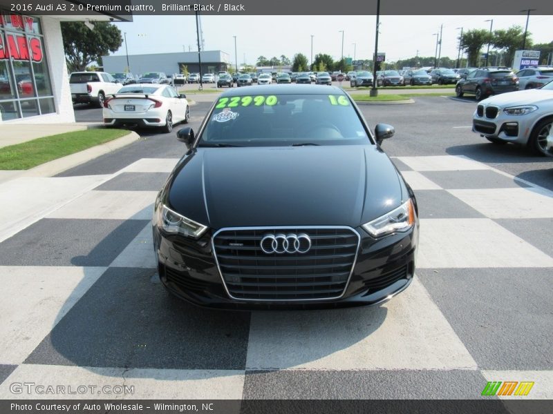 Brilliant Black / Black 2016 Audi A3 2.0 Premium quattro