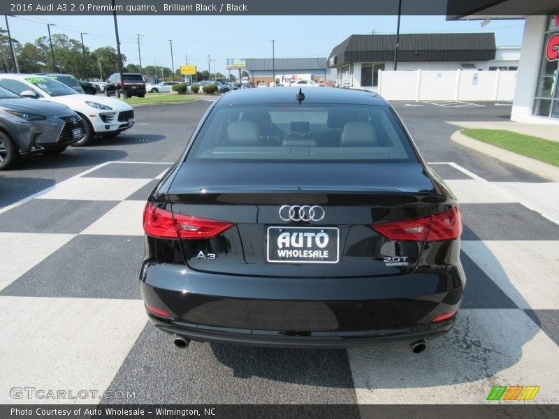Brilliant Black / Black 2016 Audi A3 2.0 Premium quattro