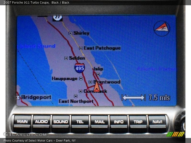Navigation of 2007 911 Turbo Coupe