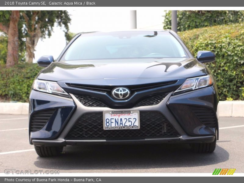 Galactic Aqua Mica / Black 2018 Toyota Camry SE