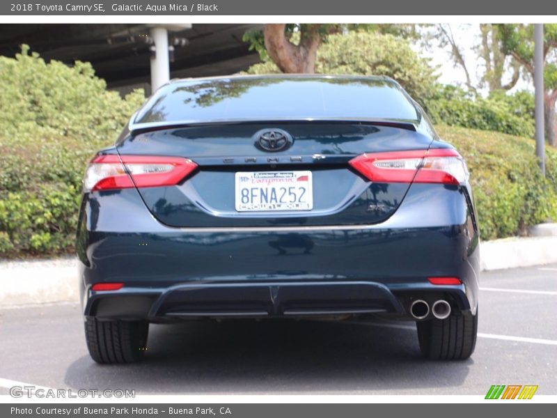 Galactic Aqua Mica / Black 2018 Toyota Camry SE