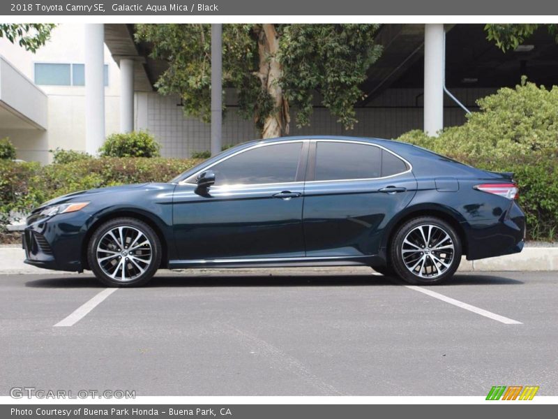 Galactic Aqua Mica / Black 2018 Toyota Camry SE