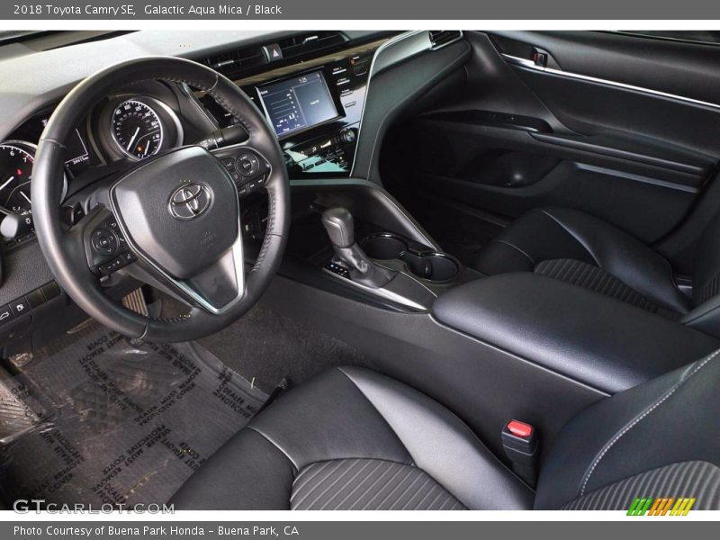 Galactic Aqua Mica / Black 2018 Toyota Camry SE
