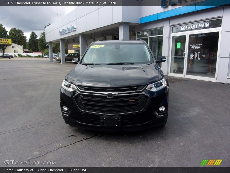 Mosaic Black Metallic / Jet Black 2019 Chevrolet Traverse RS AWD
