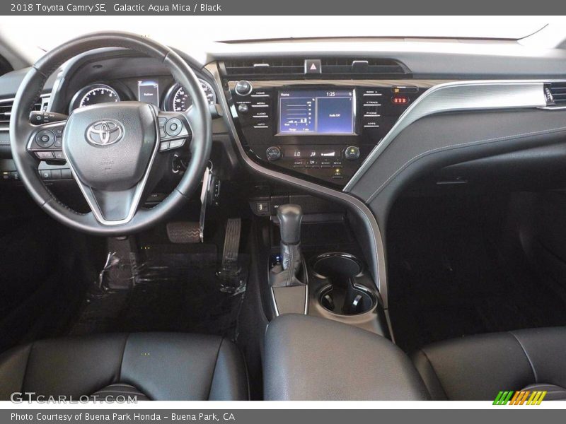 Galactic Aqua Mica / Black 2018 Toyota Camry SE