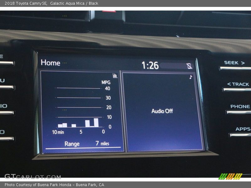 Galactic Aqua Mica / Black 2018 Toyota Camry SE