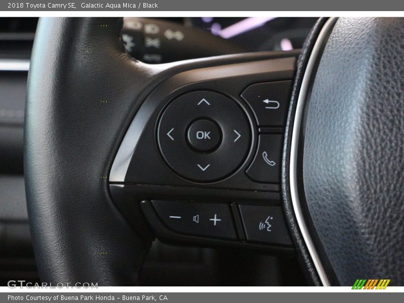 Galactic Aqua Mica / Black 2018 Toyota Camry SE