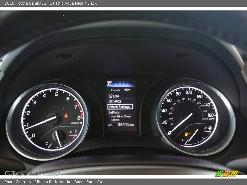 Galactic Aqua Mica / Black 2018 Toyota Camry SE
