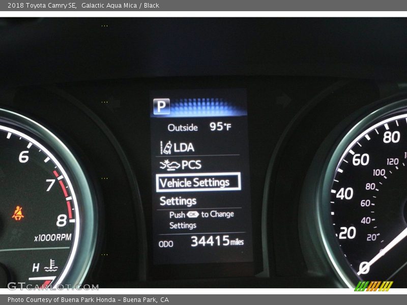 Galactic Aqua Mica / Black 2018 Toyota Camry SE