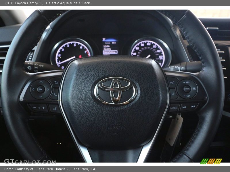 Galactic Aqua Mica / Black 2018 Toyota Camry SE