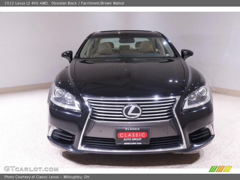 Obsidian Black / Parchment/Brown Walnut 2013 Lexus LS 460 AWD