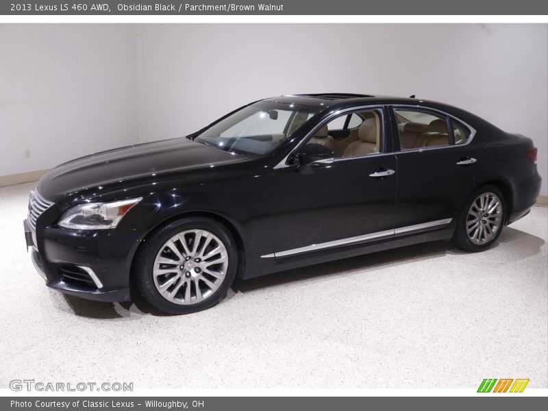 Obsidian Black / Parchment/Brown Walnut 2013 Lexus LS 460 AWD