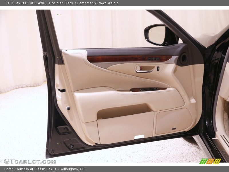 Obsidian Black / Parchment/Brown Walnut 2013 Lexus LS 460 AWD
