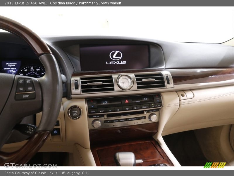 Obsidian Black / Parchment/Brown Walnut 2013 Lexus LS 460 AWD