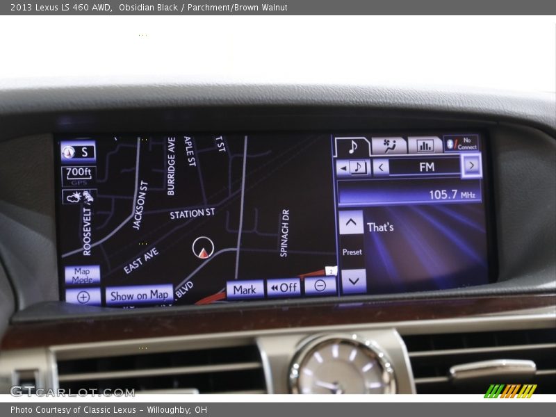 Obsidian Black / Parchment/Brown Walnut 2013 Lexus LS 460 AWD