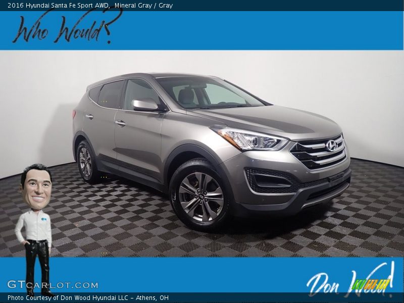 Mineral Gray / Gray 2016 Hyundai Santa Fe Sport AWD
