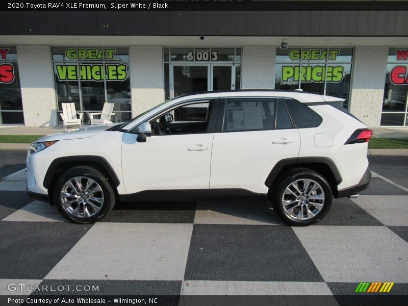 Super White / Black 2020 Toyota RAV4 XLE Premium