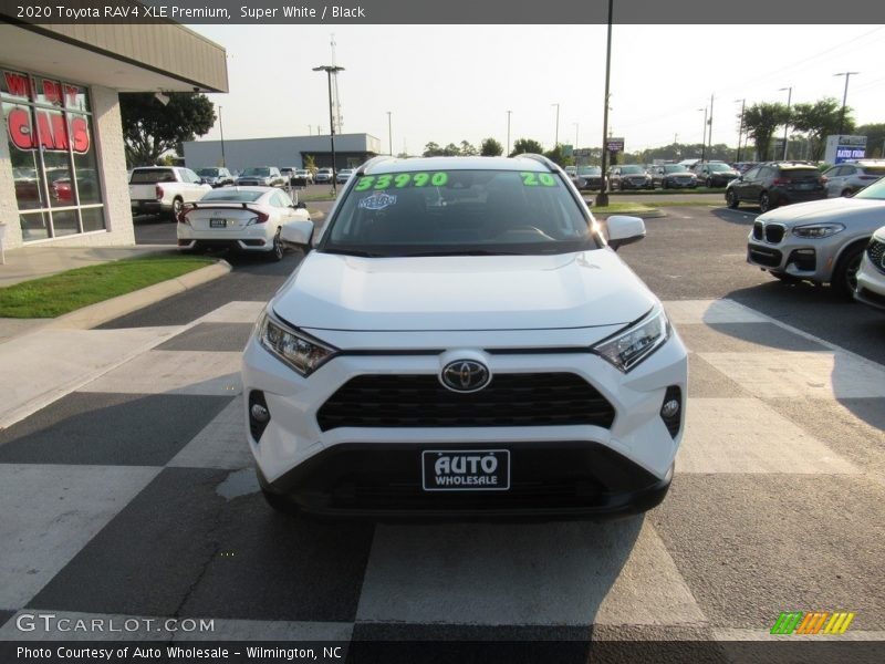 Super White / Black 2020 Toyota RAV4 XLE Premium