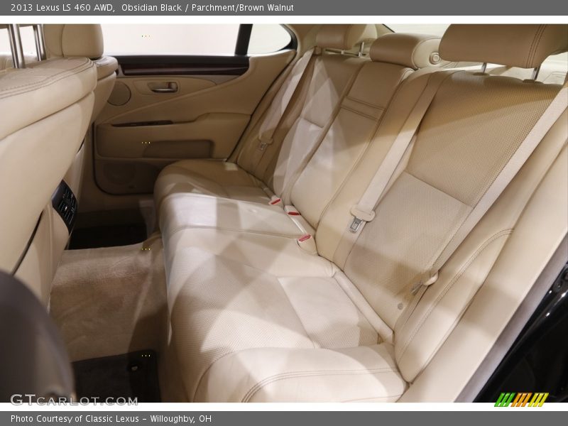 Obsidian Black / Parchment/Brown Walnut 2013 Lexus LS 460 AWD