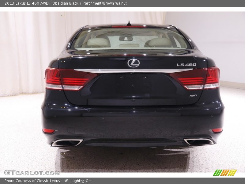 Obsidian Black / Parchment/Brown Walnut 2013 Lexus LS 460 AWD