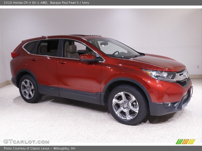 Basque Red Pearl II / Ivory 2019 Honda CR-V EX-L AWD