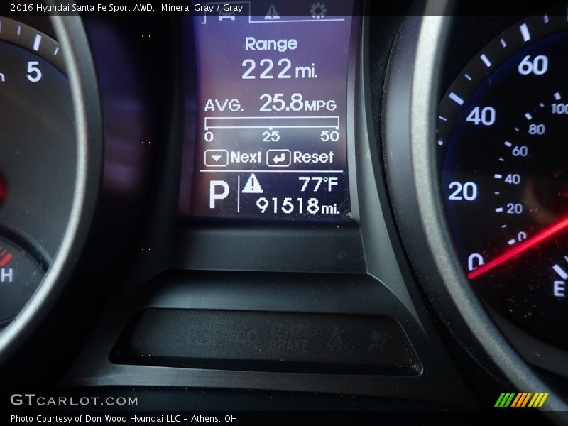 Mineral Gray / Gray 2016 Hyundai Santa Fe Sport AWD