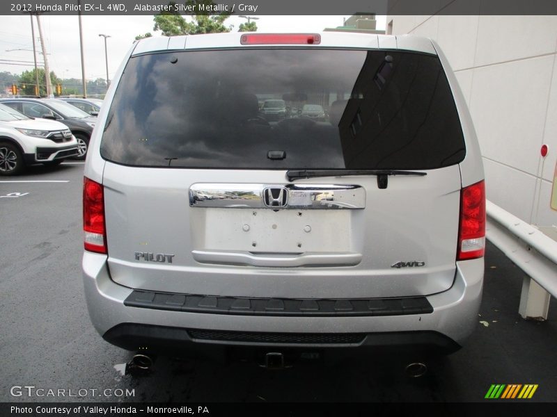 Alabaster Silver Metallic / Gray 2012 Honda Pilot EX-L 4WD