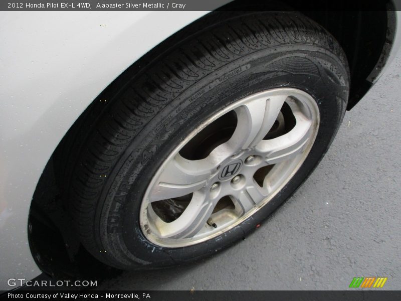 Alabaster Silver Metallic / Gray 2012 Honda Pilot EX-L 4WD