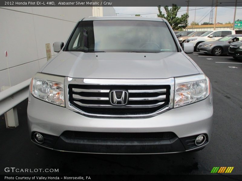 Alabaster Silver Metallic / Gray 2012 Honda Pilot EX-L 4WD