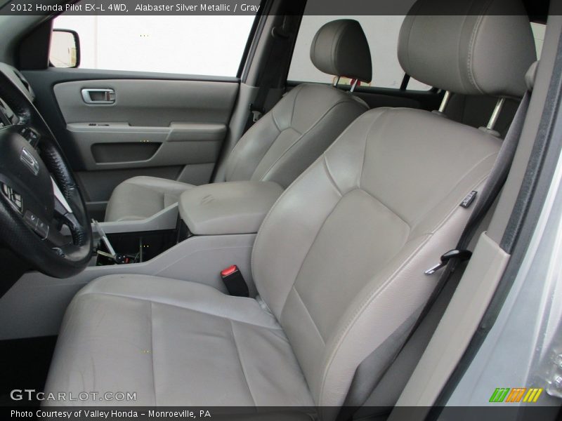 Alabaster Silver Metallic / Gray 2012 Honda Pilot EX-L 4WD