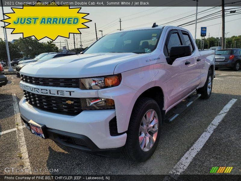 Summit White / Jet Black 2021 Chevrolet Silverado 1500 Custom Double Cab 4x4