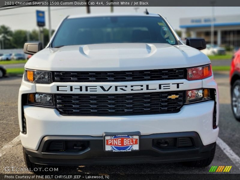 Summit White / Jet Black 2021 Chevrolet Silverado 1500 Custom Double Cab 4x4