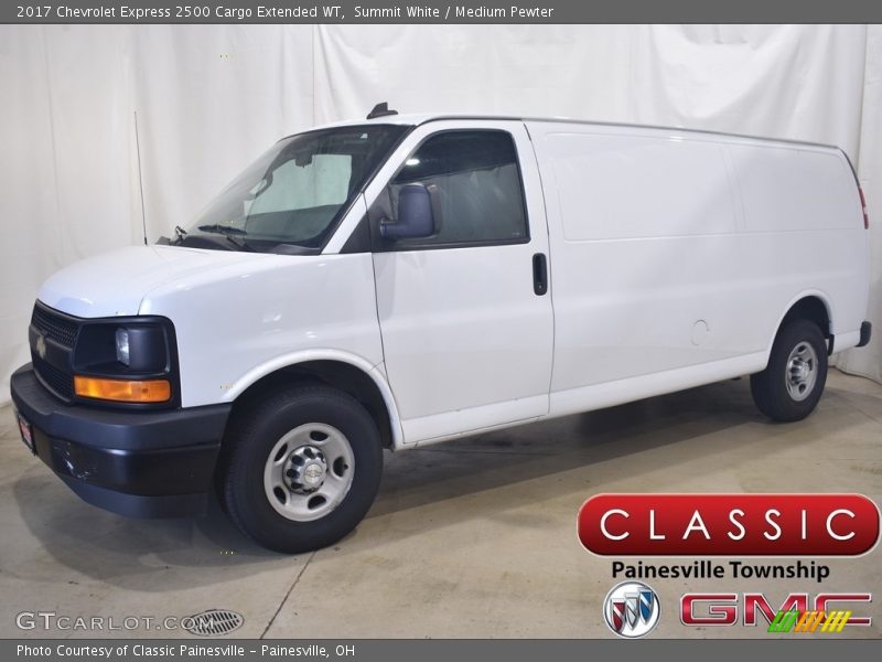 Summit White / Medium Pewter 2017 Chevrolet Express 2500 Cargo Extended WT