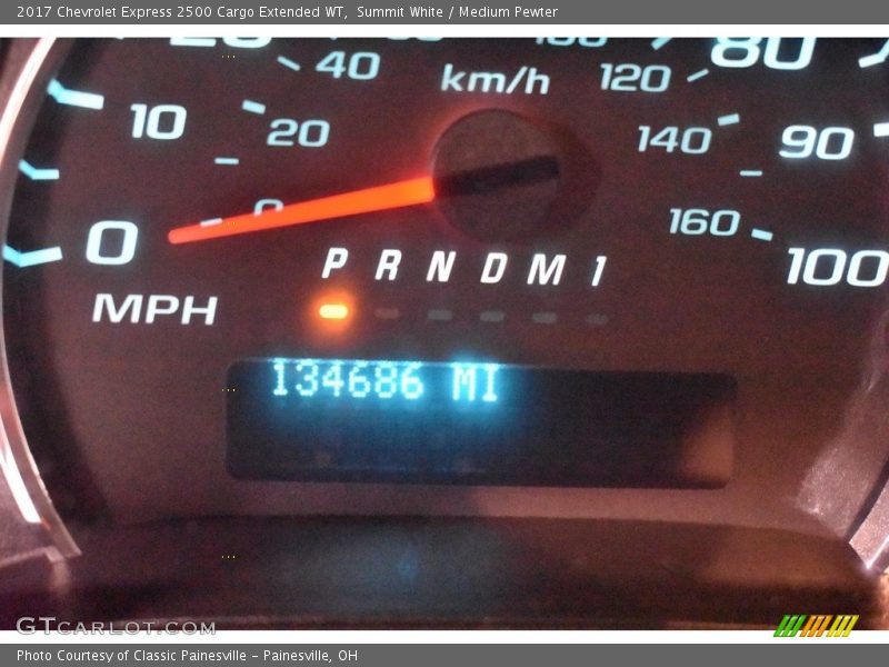 Summit White / Medium Pewter 2017 Chevrolet Express 2500 Cargo Extended WT