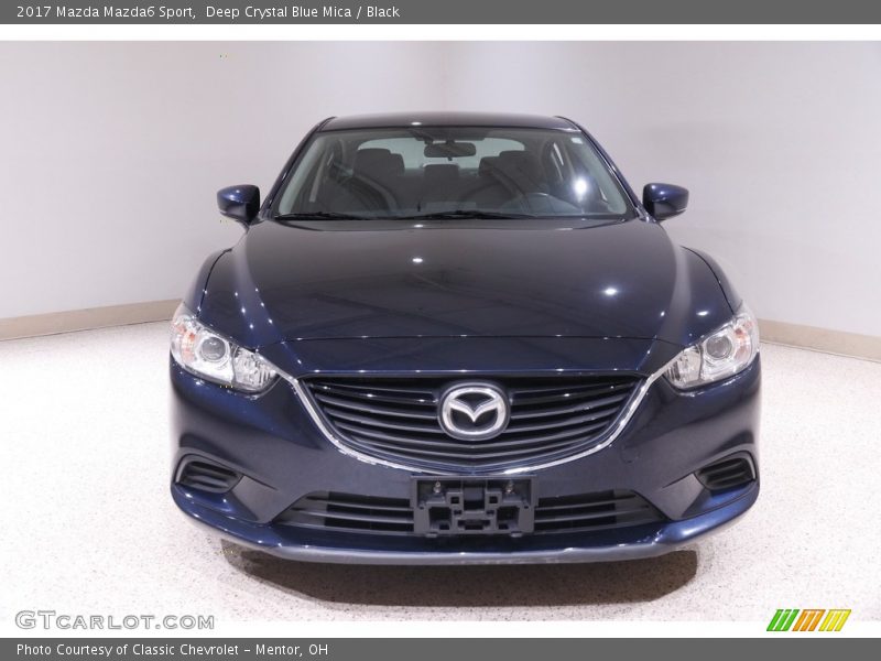 Deep Crystal Blue Mica / Black 2017 Mazda Mazda6 Sport