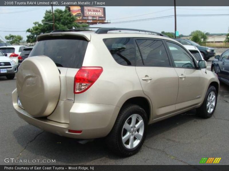 Savannah Metallic / Taupe 2008 Toyota RAV4 Limited 4WD