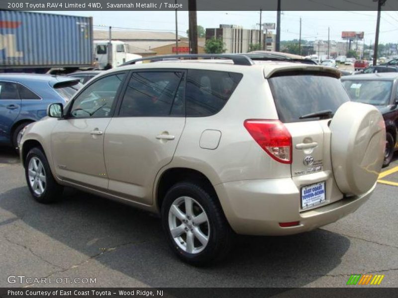 Savannah Metallic / Taupe 2008 Toyota RAV4 Limited 4WD