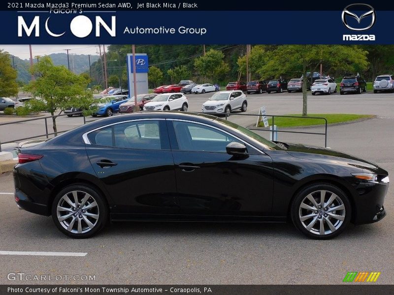 Jet Black Mica / Black 2021 Mazda Mazda3 Premium Sedan AWD