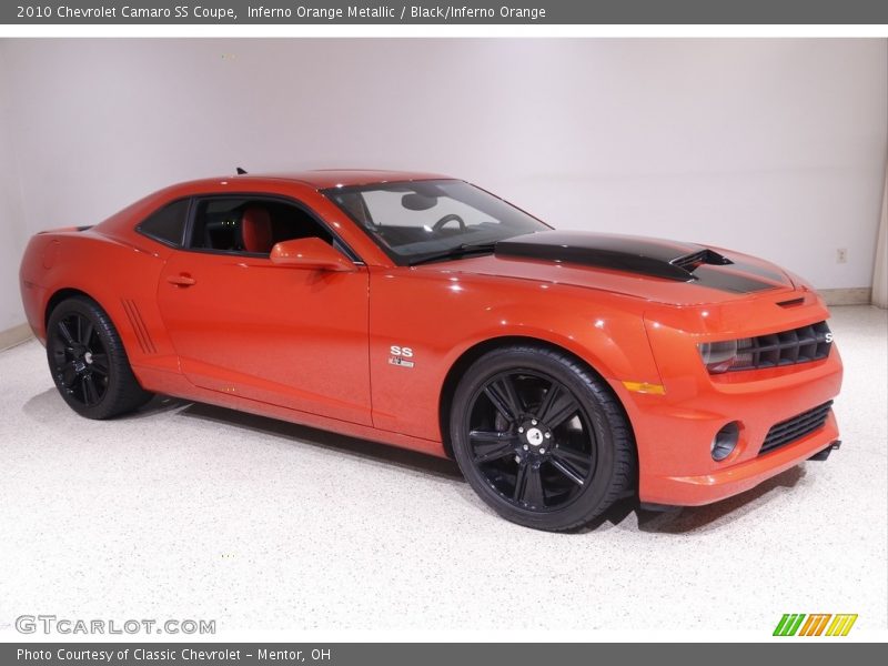 Inferno Orange Metallic / Black/Inferno Orange 2010 Chevrolet Camaro SS Coupe