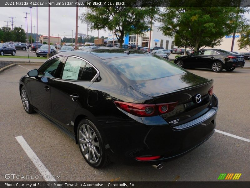 Jet Black Mica / Black 2021 Mazda Mazda3 Premium Sedan AWD