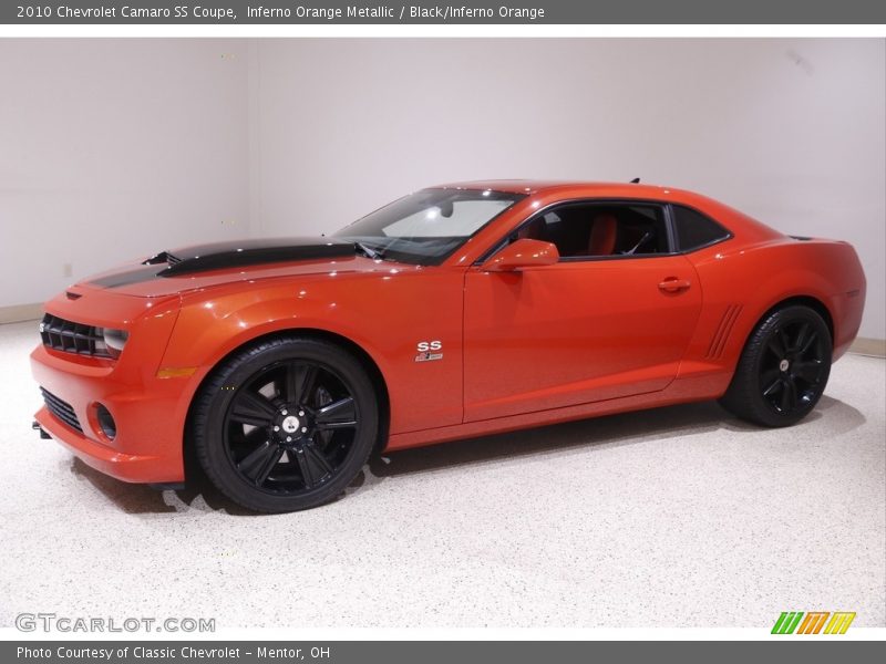 Inferno Orange Metallic / Black/Inferno Orange 2010 Chevrolet Camaro SS Coupe