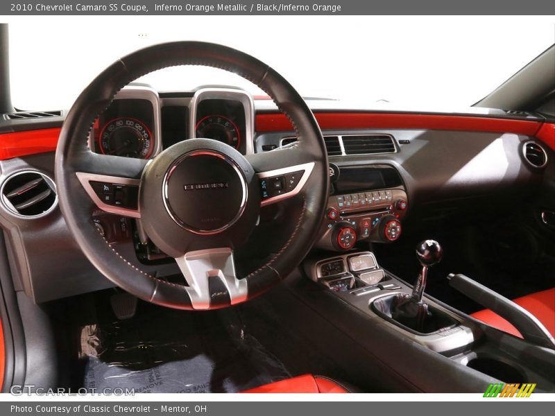 Inferno Orange Metallic / Black/Inferno Orange 2010 Chevrolet Camaro SS Coupe