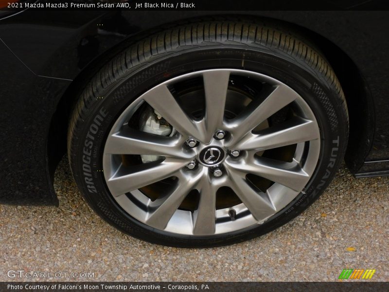Jet Black Mica / Black 2021 Mazda Mazda3 Premium Sedan AWD