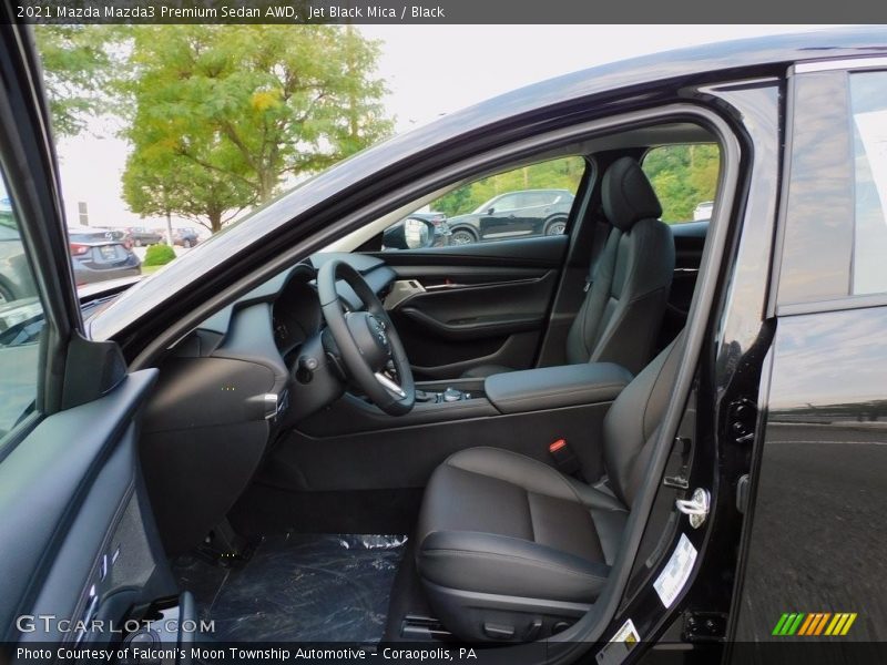 Jet Black Mica / Black 2021 Mazda Mazda3 Premium Sedan AWD