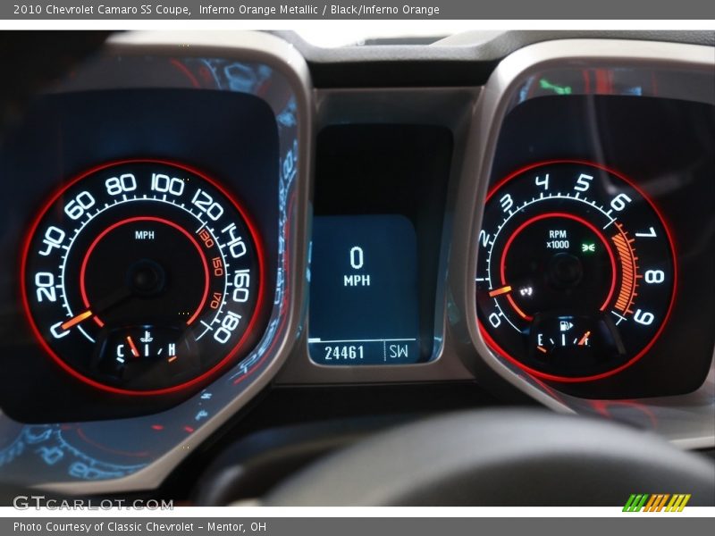 Inferno Orange Metallic / Black/Inferno Orange 2010 Chevrolet Camaro SS Coupe