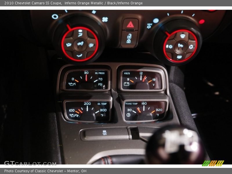 Inferno Orange Metallic / Black/Inferno Orange 2010 Chevrolet Camaro SS Coupe