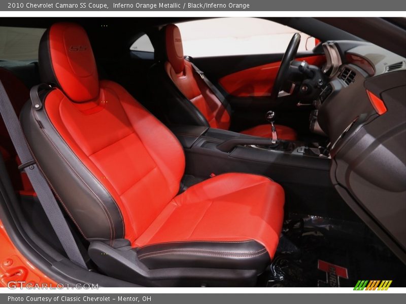 Inferno Orange Metallic / Black/Inferno Orange 2010 Chevrolet Camaro SS Coupe