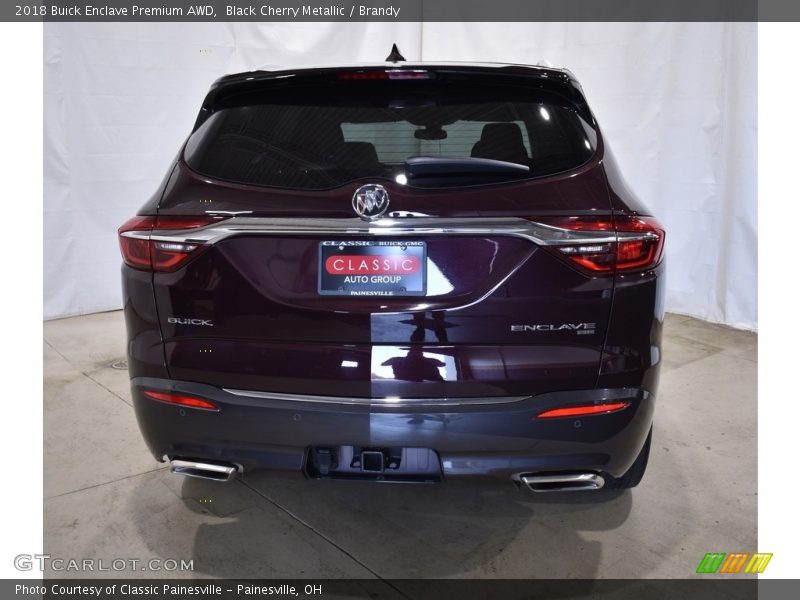 Black Cherry Metallic / Brandy 2018 Buick Enclave Premium AWD